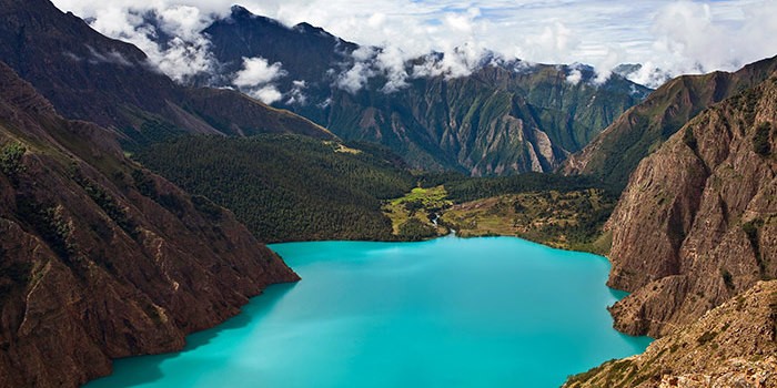 Shey Phoksundo Lake in Monsoon Season 